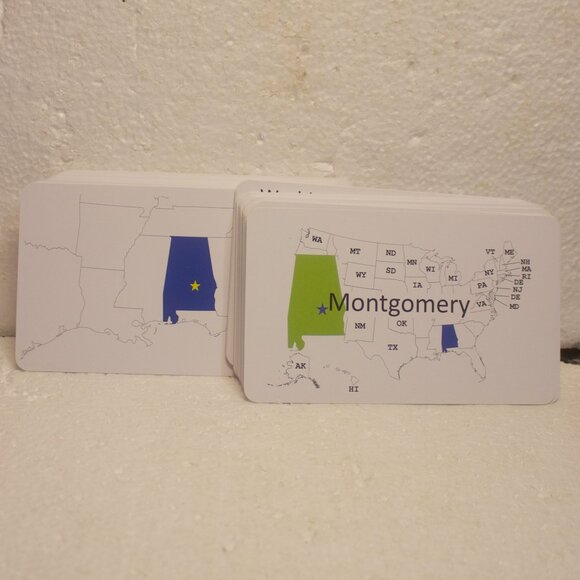 Pat's Flash Cards 100 States and Capitals Flash Cards - Picture 2 of 4